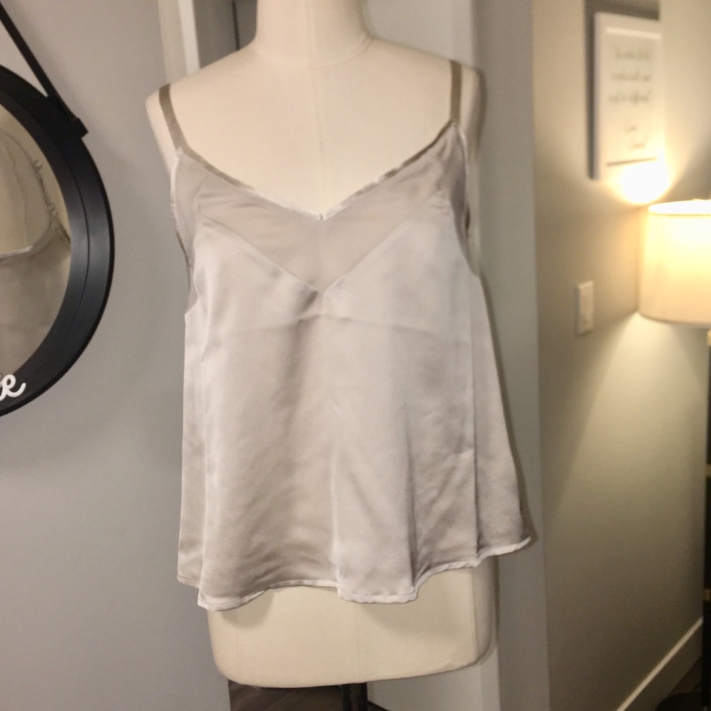 Silky Spaghetti Strap Camisole - Light Silver